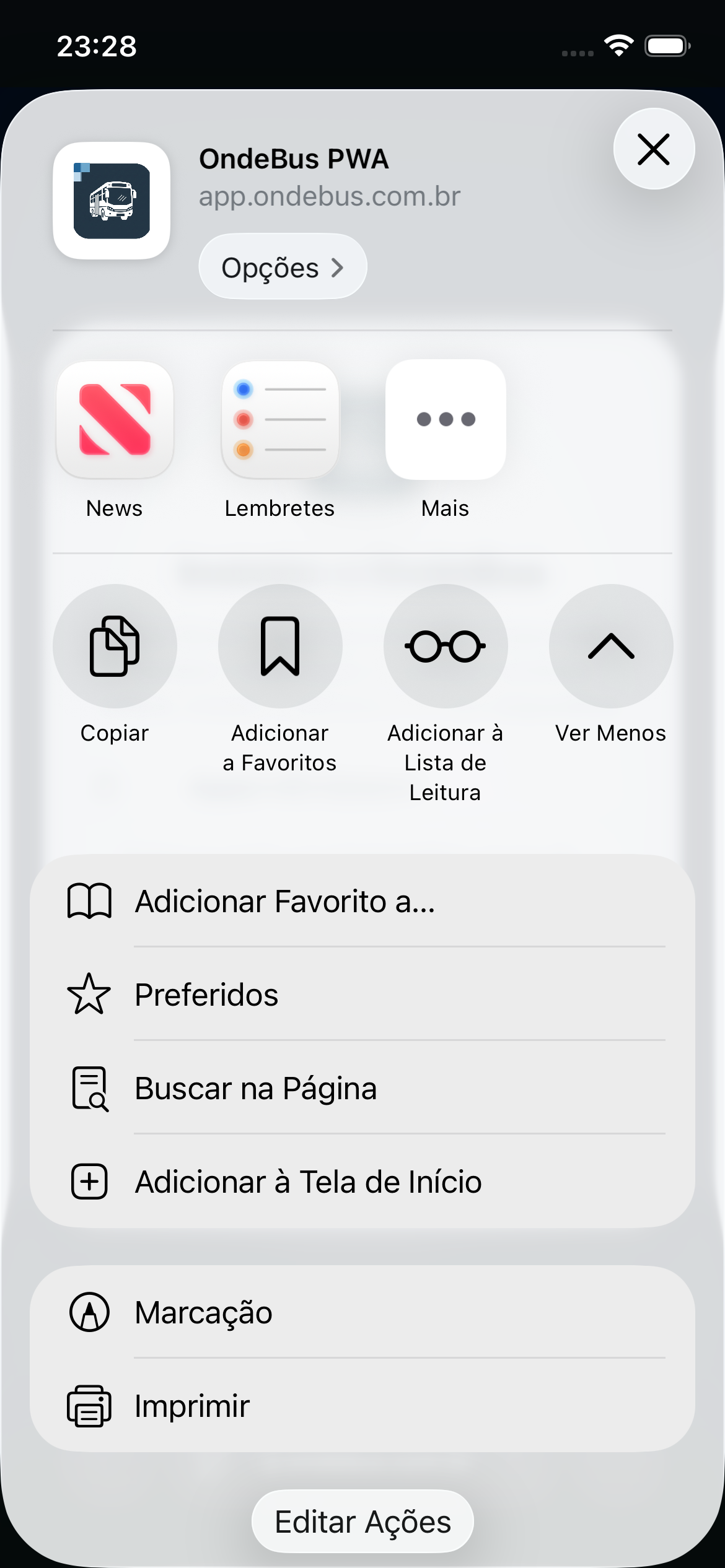 Passo 2: Toque no botão de compartilhar